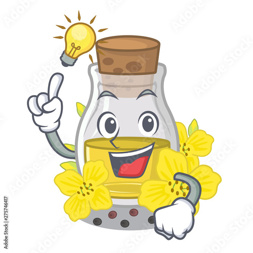 Have an idea canola seed oil on a cartoon