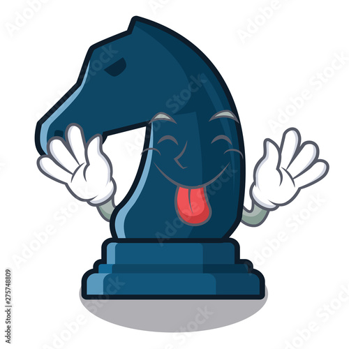 Tongue out knight chess toys in character shape