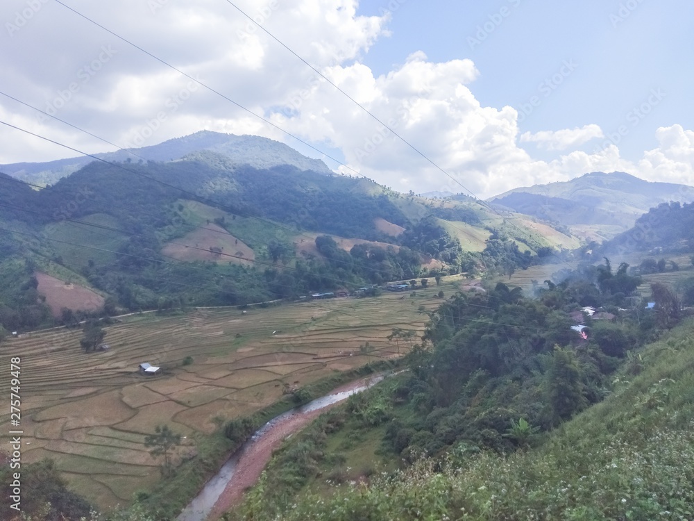 Rice terraces on the mountains