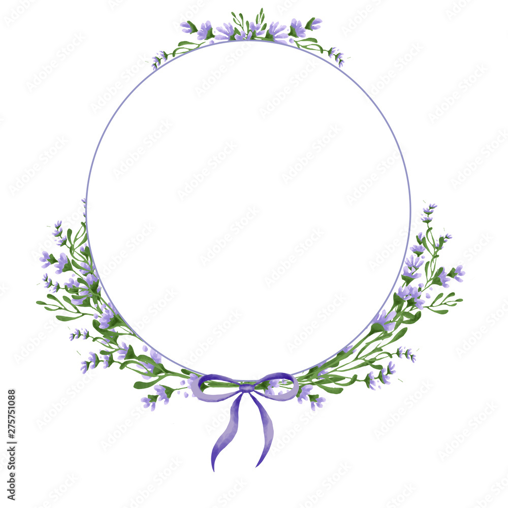 Frame made of lavender flowers. Delicate frame in Provence style, suitable for invitations and cards. Frame made of lavender flowers. Delicate frame in Provence style, suitable for invitations and cards.