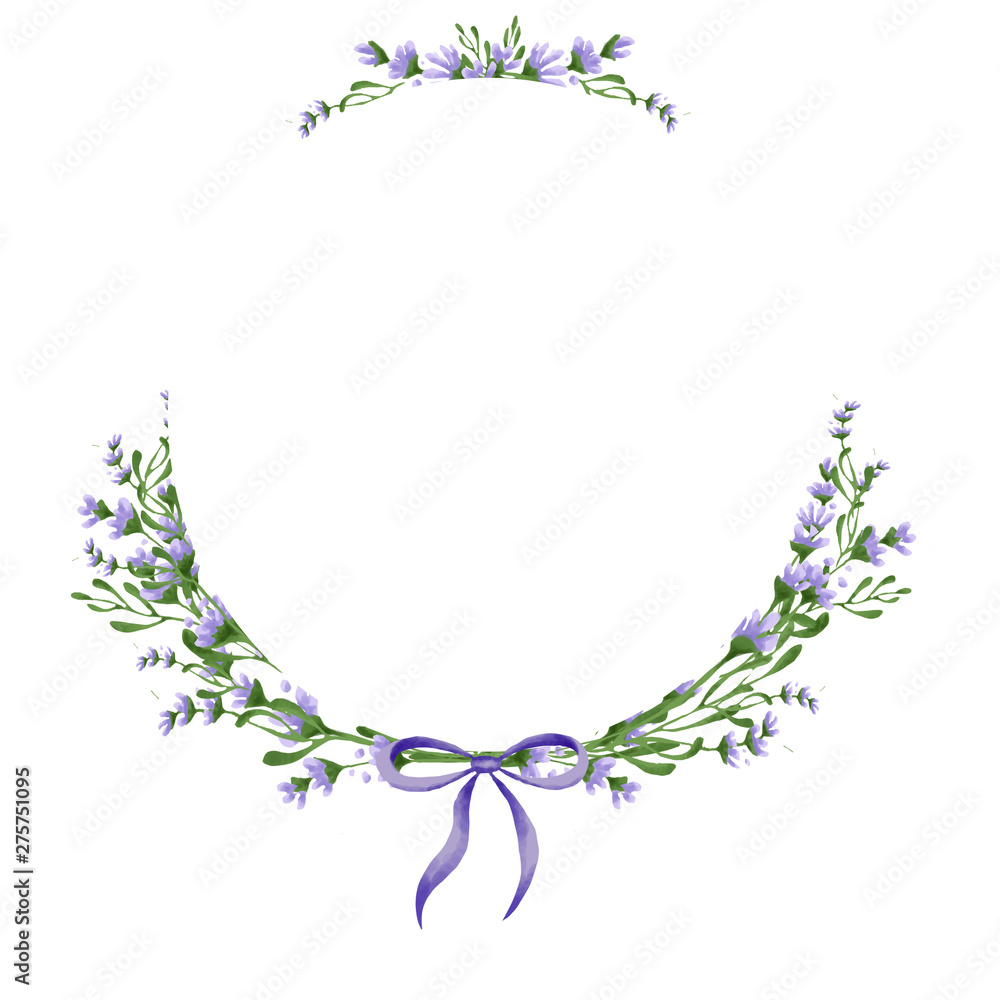 Frame made of lavender flowers. Delicate frame in Provence style, suitable for invitations and cards. Frame made of lavender flowers. Delicate frame in Provence style, suitable for invitations and cards.