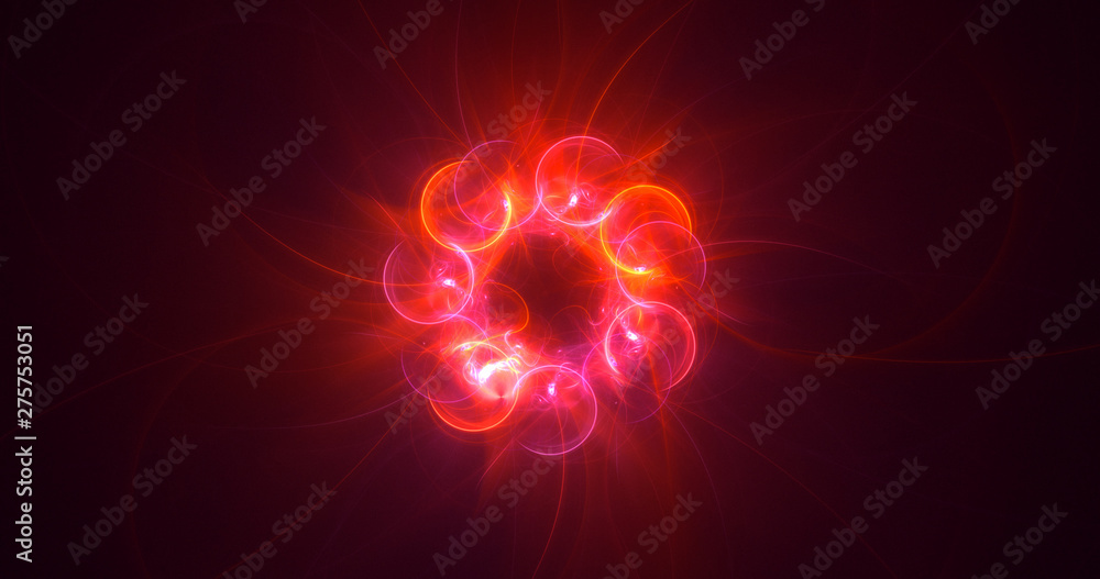 Fototapeta premium 3D rendering abstract round light background