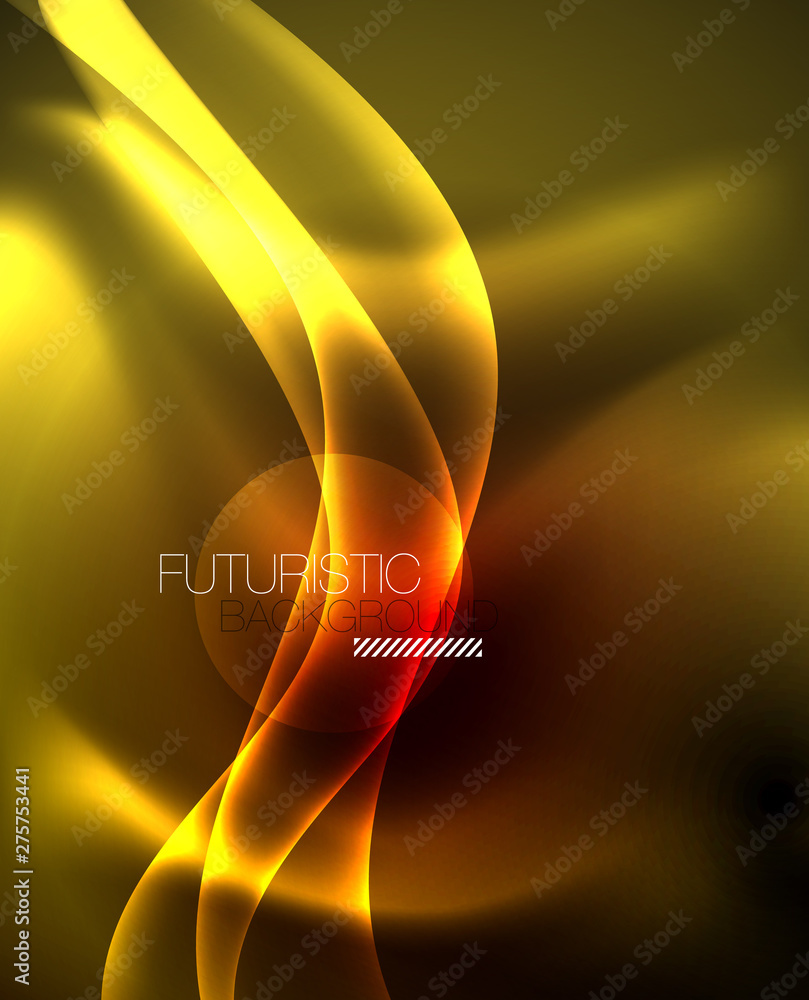 Neon color wave lines abstract background, magic techno futuristic light Neon color wave lines abstract background, magic techno futuristic light