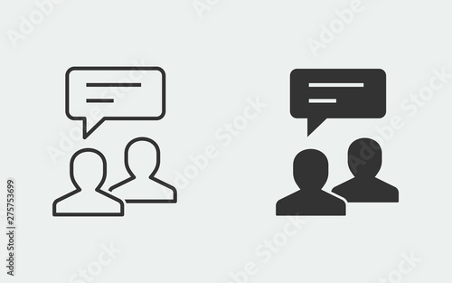 Online consultation vector icon for graphic and web design. photo