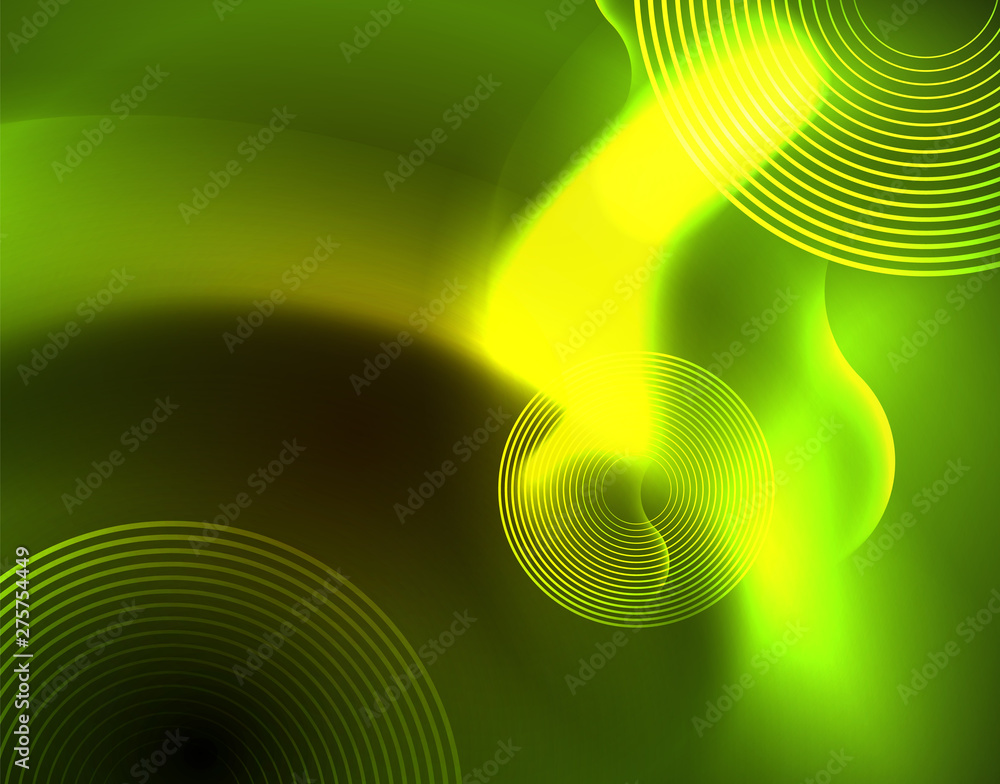 Shiny neon geometric waves template Shiny neon geometric waves template