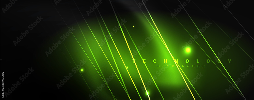 Shiny color neon light with lines, abstract wallpaper, shiny motion, magic space light. Techno abstract background Shiny color neon light with lines, abstract wallpaper, shiny motion, magic space light. Techno abstract background