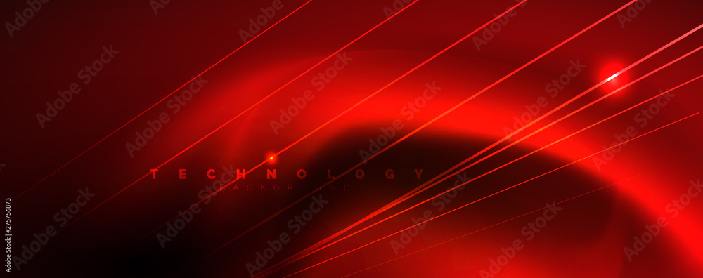 Shiny color neon light with lines, abstract wallpaper, shiny motion, magic space light. Techno abstract background Shiny color neon light with lines, abstract wallpaper, shiny motion, magic space light. Techno abstract background