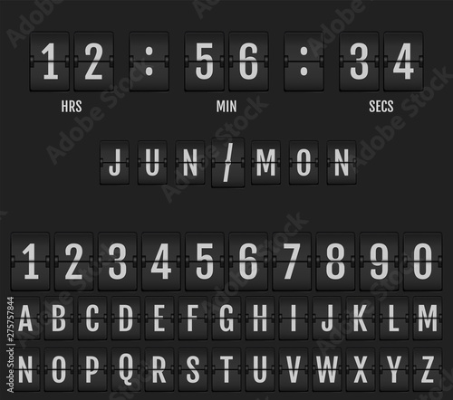 Flip table clock calendar and timer.