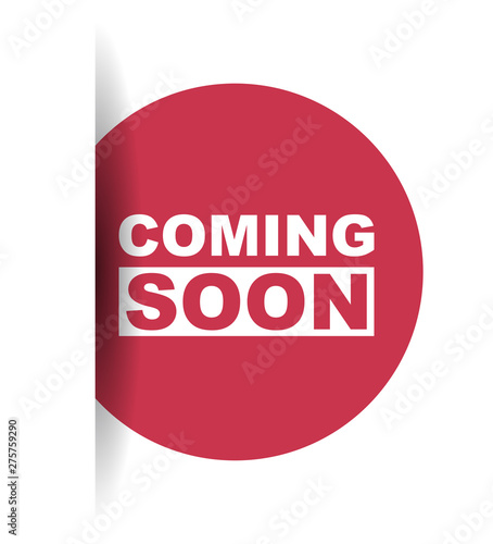 red vector banner coming soon