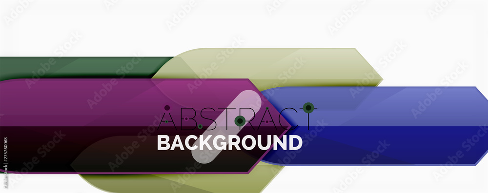 Fototapeta premium Abstract color lines dynamic background, modern material design style