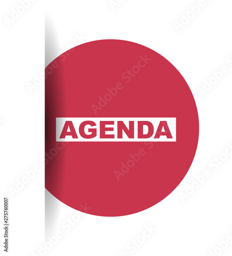 red vector banner agenda