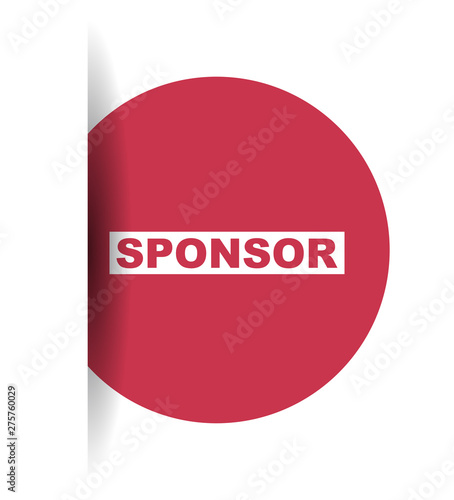 red vector banner sponsor