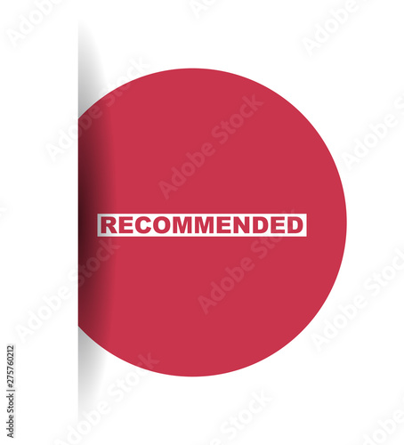 red vector banner recommended