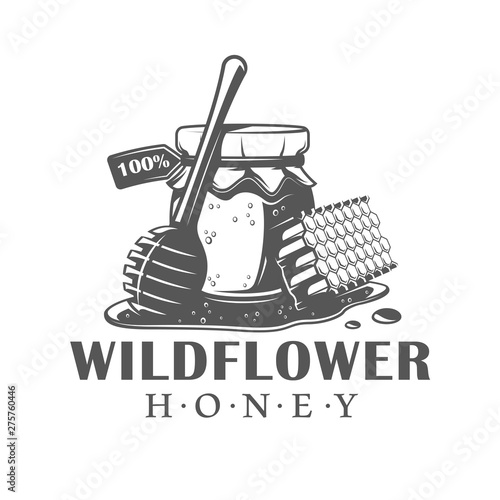 Vintage honey label
