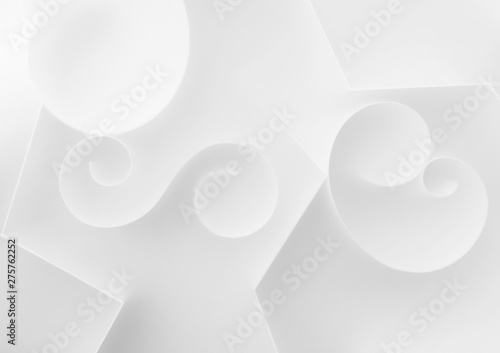 Geometric white elements for abstract background