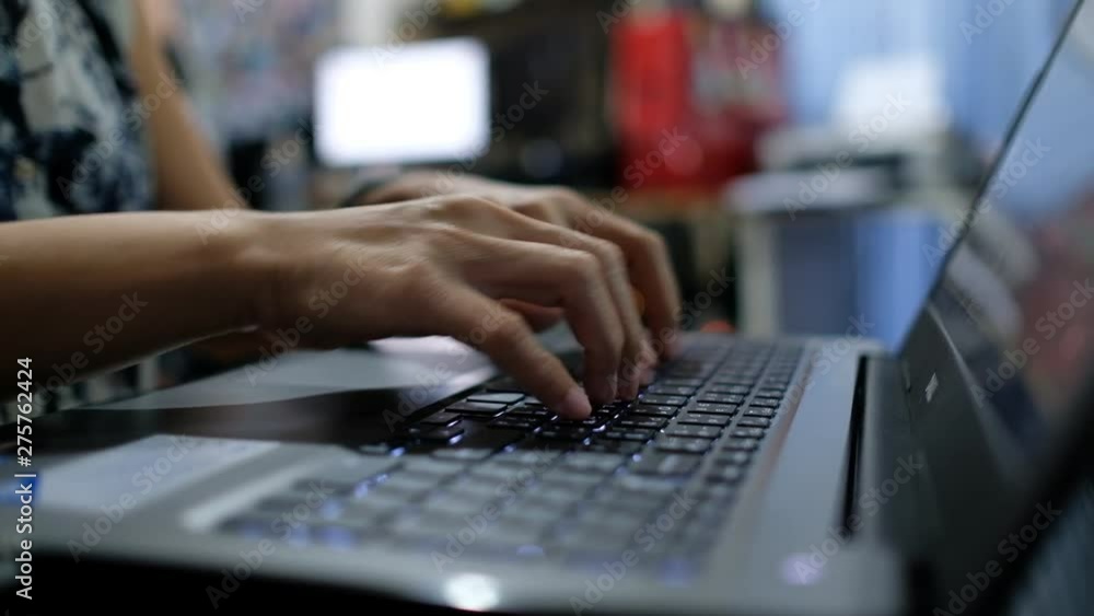 closeup hand typing keyboard, working with laptop, business man, use computer for working closeup hand typing keyboard, working with laptop, business man, use computer for working