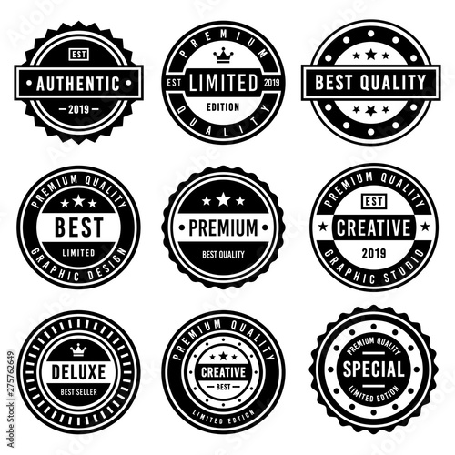 A Vintage badge design set.