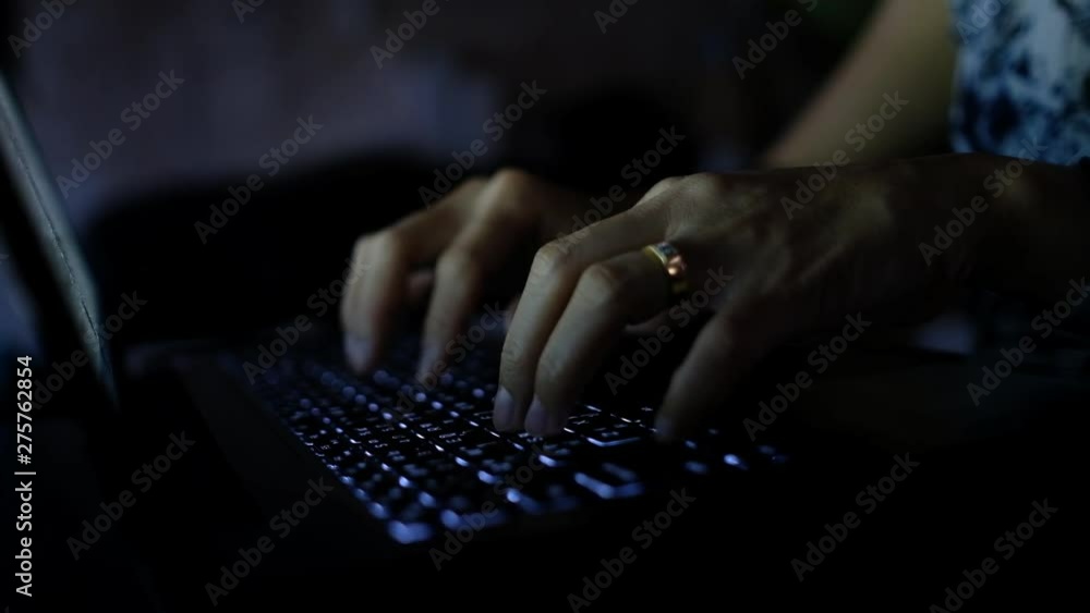 closeup hand typing keyboard, working with laptop, business man, use computer for working closeup hand typing keyboard, working with laptop, business man, use computer for working