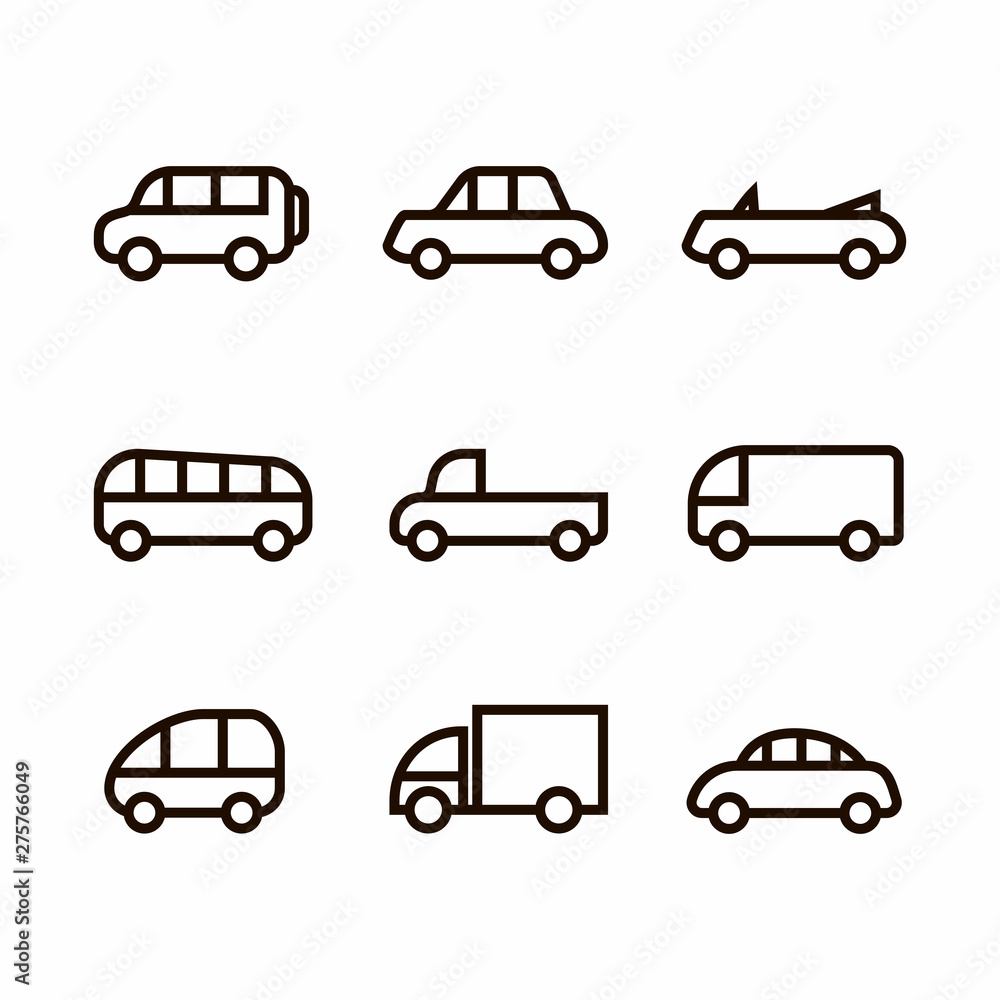 Cars set illustration Cars set illustration