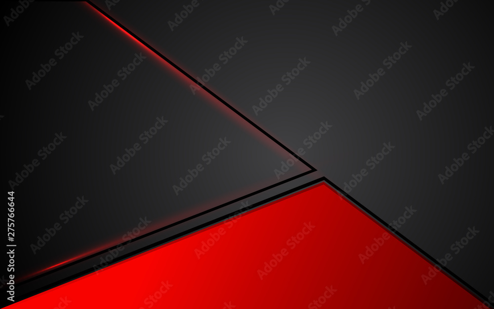 Abstract background red and black frame layout steel design tech innovation  concept with triangle shape composition. Can use for wallpaper, poster,  presentation, brochure, cover, banner, advertising Stock Vector | Adobe  Stock