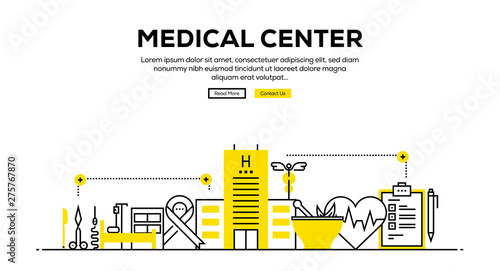 MEDICAL CENTER FLAT LINE WEB BANNER DESIGN