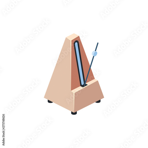 Metronome vector 3d isometric color icon new flat style. Creative illustration, idea for infographics.