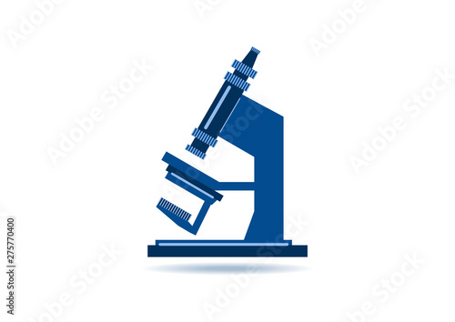 Abstract microscope icon. Isolated sign. Flat style.