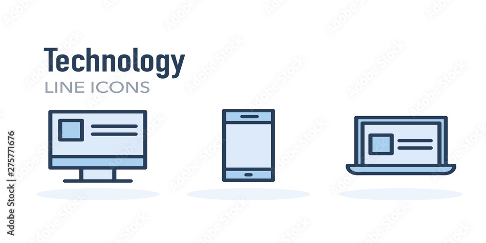 Technology Line Icons Technology Line Icons