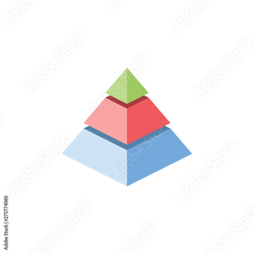 Chart graphic vector 3d isometric color icon new flat style. Creative illustration, idea for infographics.