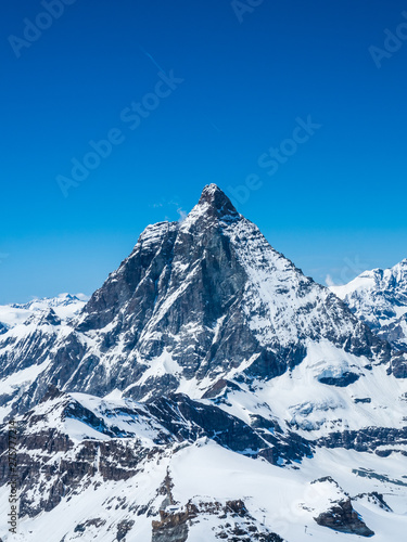 Matterhorn from Matterhorn Glacier Paradise or, Klein Matterhorn is a peak of the Pennine Alps, overlooking Zermatt in the Swiss canton of Valais © Keerathi