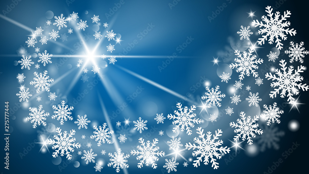 Merry Christmas and Happy new year greeting card in paper cut style background. Vector illustration Christmas celebration snowflakes on blue background for banner, flyer, poster, wallpaper, template. Merry Christmas and Happy new year greeting card in paper cut style background. Vector illustration Christmas celebration snowflakes on blue background for banner, flyer, poster, wallpaper, template.