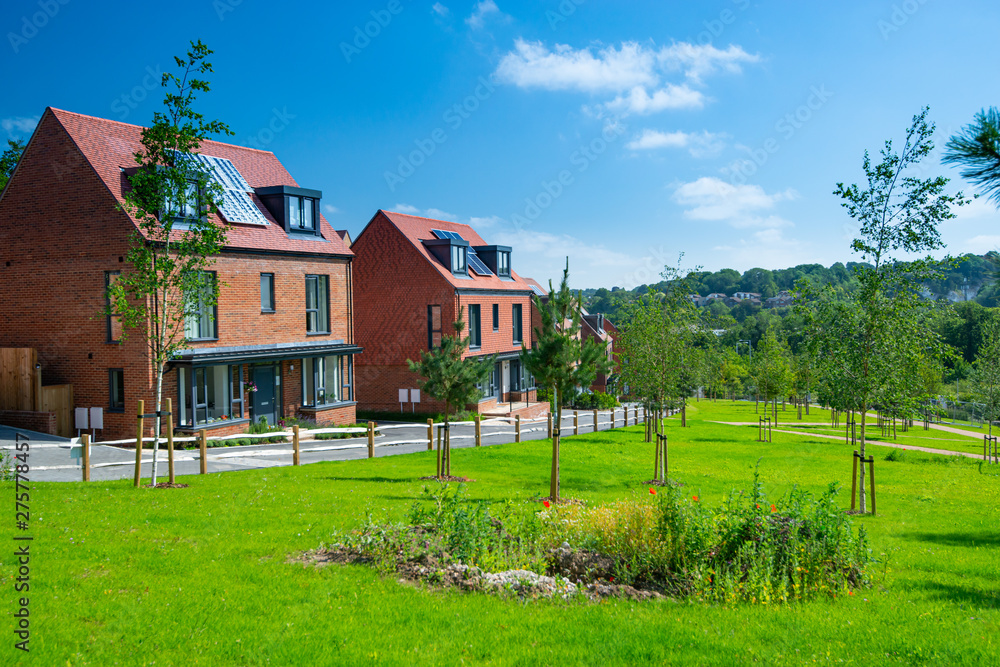 Obraz premium New English Estate with blue sky
