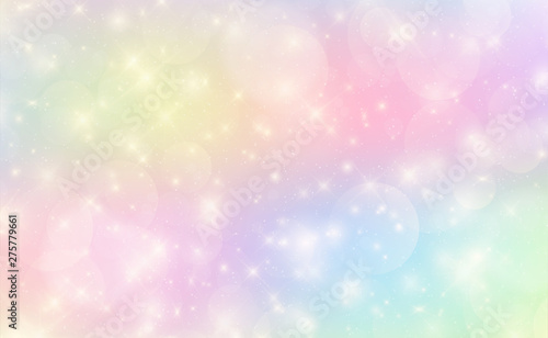 Kawaii background with rainbow princess gradient.