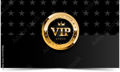 Premium VIP card with gold elements and crown