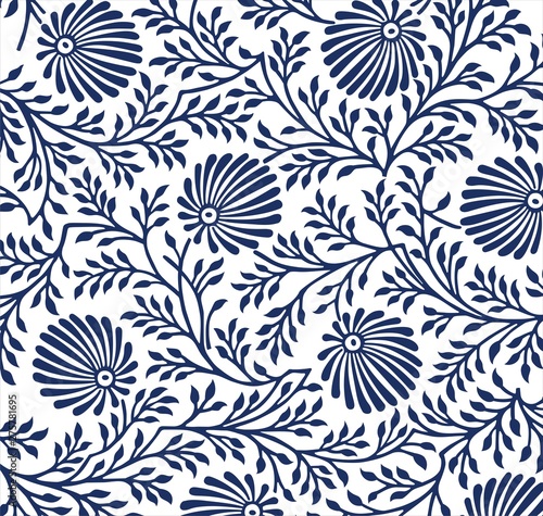 wedding card design, paisley floral pattern , India	
