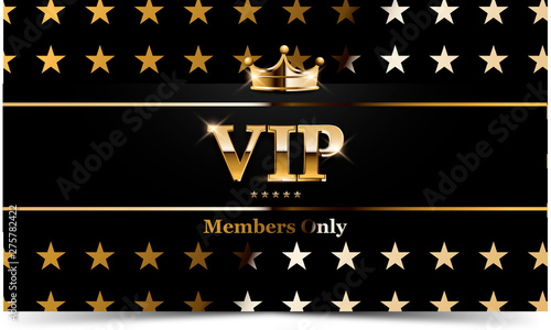 Premium VIP card with gold elements and crown