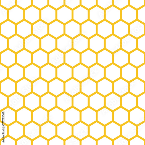 Fototapeta Naklejka Na Ścianę i Meble -  Seamless pattern. Honeycomb. Grid texture. Vector illustration. Scrapbook, gift wrapping paper, textiles. Abstract yellow simple background