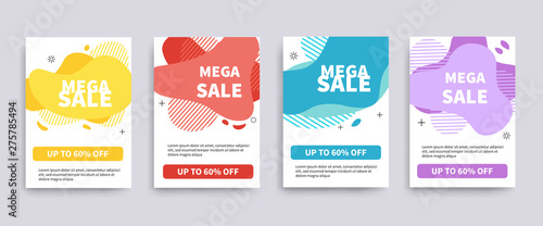 Sale banner or flyer template. Mega sale offer banner design © Tetiana Pustovoitova