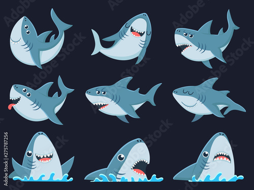 Fototapeta Ocean shark mascot