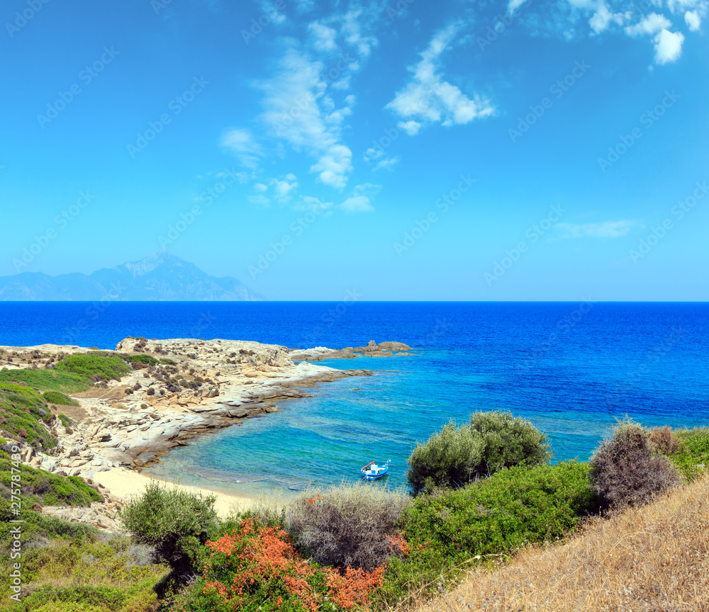 Summer sea coast (Sithonia, Greece).