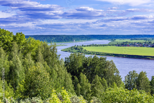 Siberian Tomriver valley on a summer day