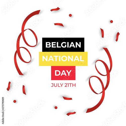 Happy Belgian National Day Vector Design Template Illustration