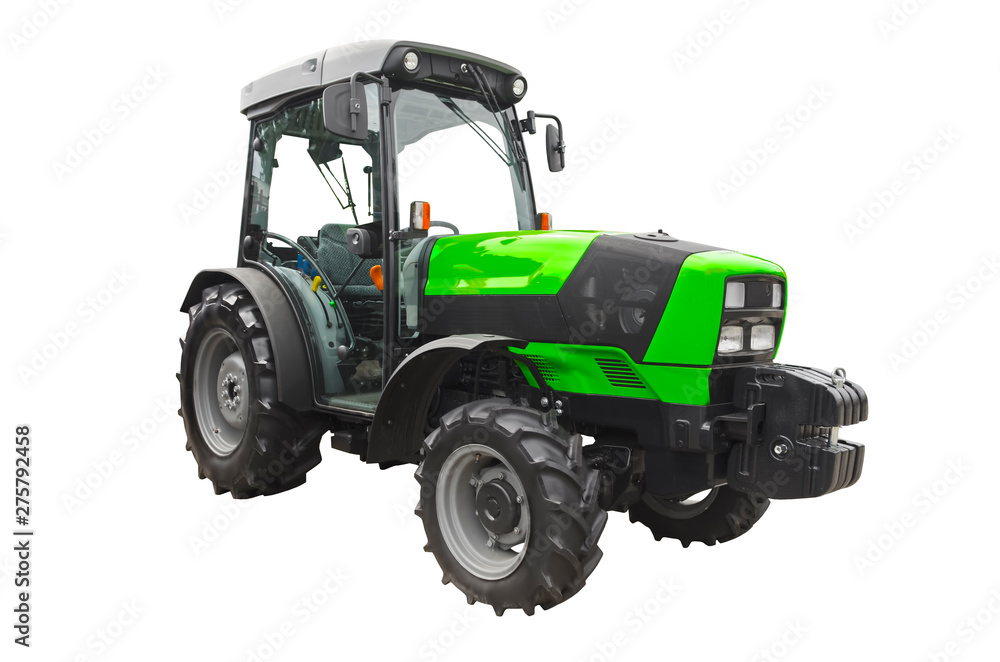 Agricultural tractor isolated on a white background