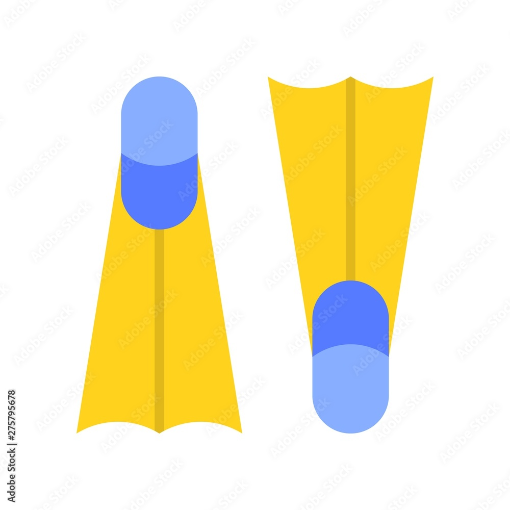 Swimfins vector, Summer Holiday related flat icon Swimfins vector, Summer Holiday related flat icon