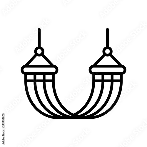 Hammock vector, Summer Holiday related line icon