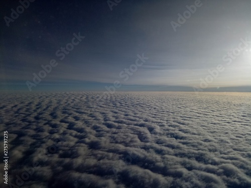 Aerial view of clouds above California