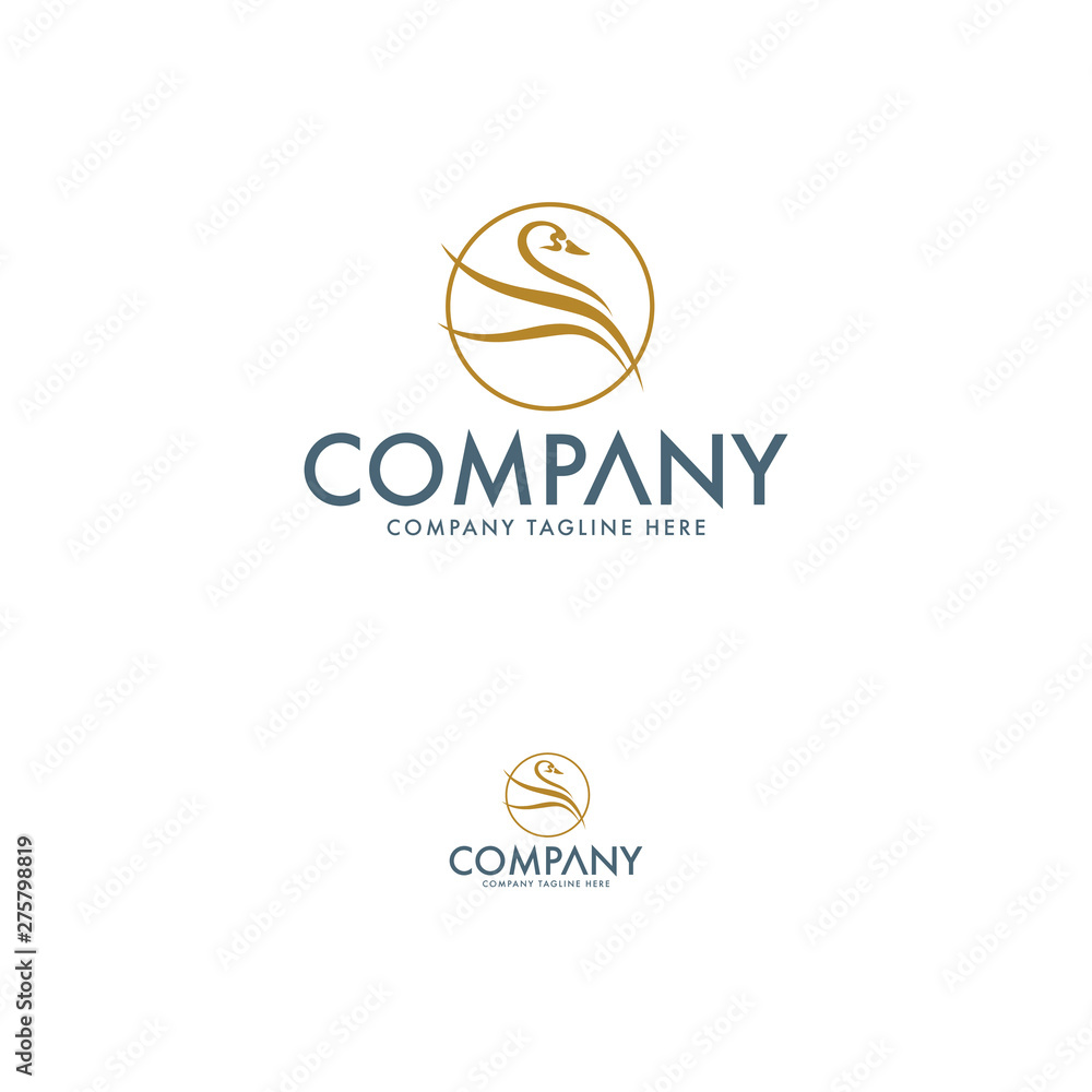 Luxury Swan Logo Design Template Luxury Swan Logo Design Template