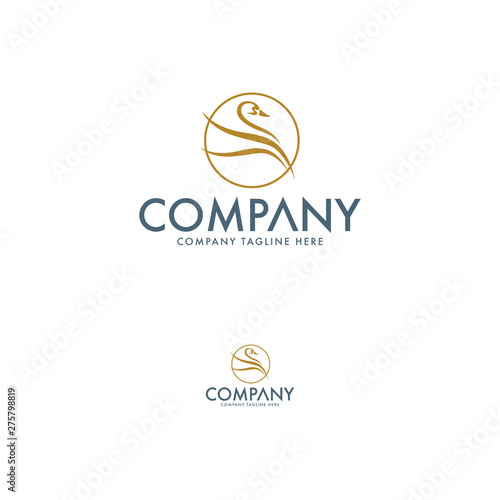 Luxury Swan Logo Design Template