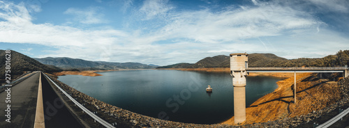 Landscape on a clear day at Blowering Reservoir/Dam near Tumut, Snowy Mountains, New South Wales photo