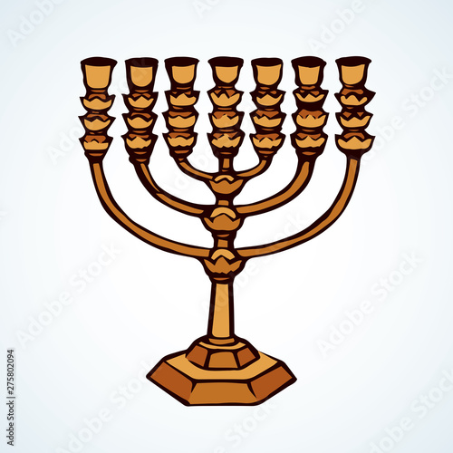 Menorah. Vector drawing